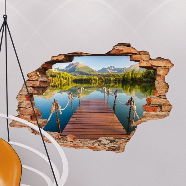 Samolepka Ambiance Panorama Mountain Lake, 60 x 90 cm-image-1