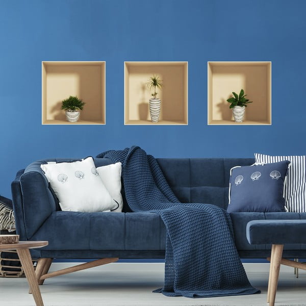 Sada 3 samolepek s 3D efektem Ambiance Palms-image-3