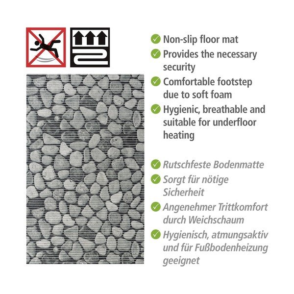 Šedá plastová koupelnová předložka 50x80 cm Sassi – Wenko-image-4