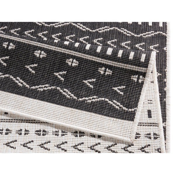 Černo-krémový venkovní koberec NORTHRUGS Kuba, 80 x 150 cm-image-1