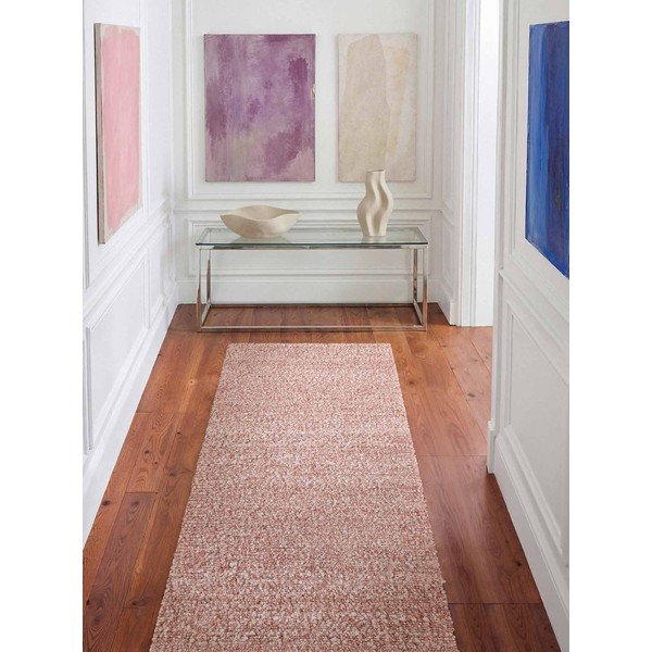 Starorůžový ručně tkaný běhoun z materiálu bouclé 80x200 cm Notting Hill Portobello – Ted Baker-image-1