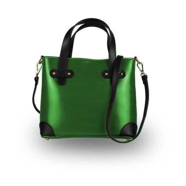 Zelená kabelka z pravé kůže JOHN FISH Fun