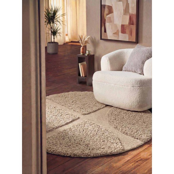 Béžový ručně tkaný kulatý koberec ø 160 cm Lambeth Jasper – Ted Baker-image-1