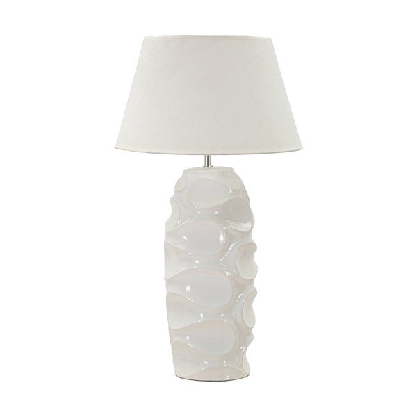 Bílá stojací lampa s textilním stínidlem (výška 83 cm) Warsaw – Mauro Ferretti