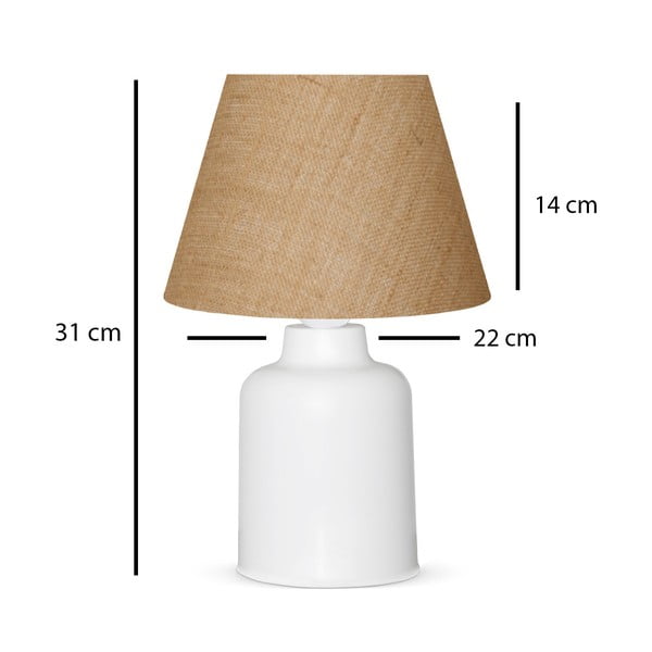 Stolní lampa se stínidlem z juty (výška 31 cm) Eren – Opviq lights-image-2