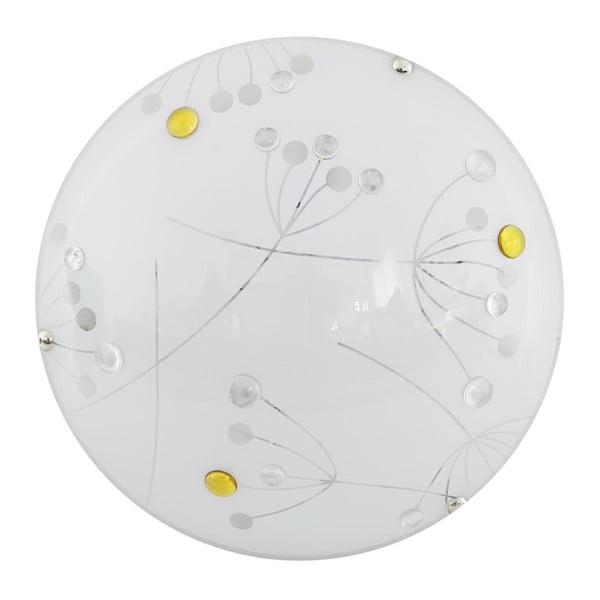 Bílé LED stropní svítidlo se skleněným stínidlem ø 30 cm Floral – Candellux Lighting