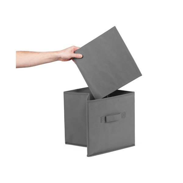 Tmavě šedý plastový úložný box 31x31x31 cm – Compactor-image-3