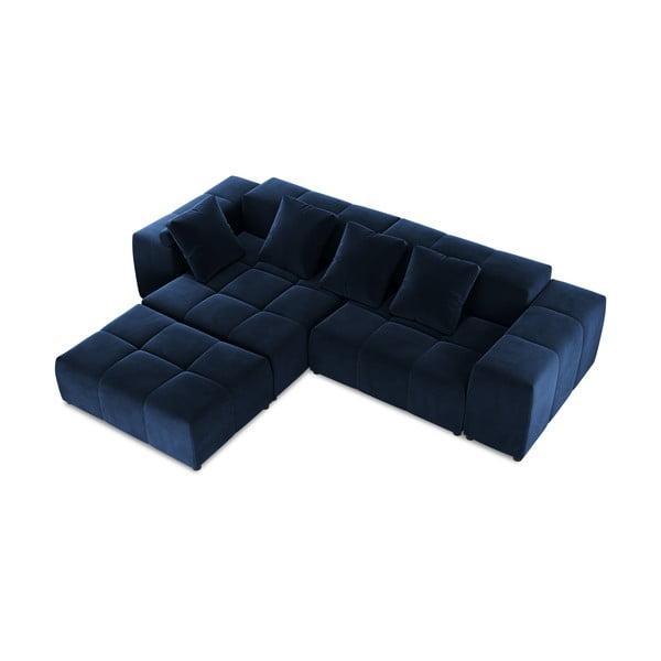 Modrá sametová rohová pohovka (variabilní) Rome Velvet - Cosmopolitan Design-image-3