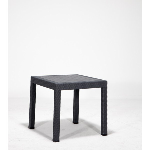 Plastový zahradní jídelní stůl 80x80 cm Rattan – Floriane Garden-image-1