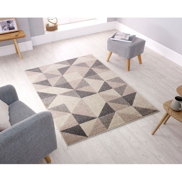 Šedo-béžový koberec Flair Rugs Urban Triangle, 200 x 275 cm-image-4