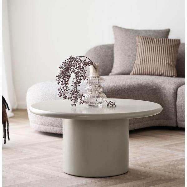 Krémový kulatý konferenční stolek ø 80 cm Nagano – House Nordic-image-1