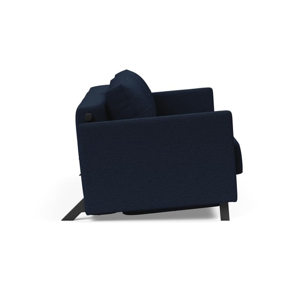 Tmavě modrá rozkládací pohovka Innovation Cuber With Arms Mixed Dance Blue, 100 x 174 cm-image-3