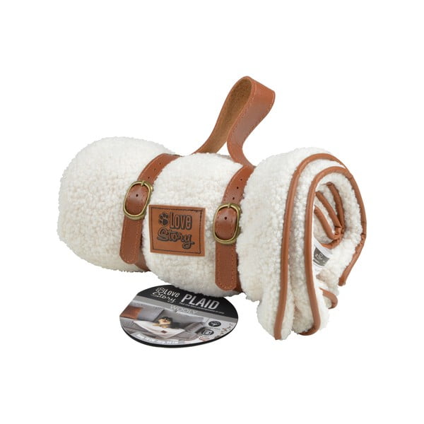 Krémová deka pro psa 50x70 cm – Love Story-image-3