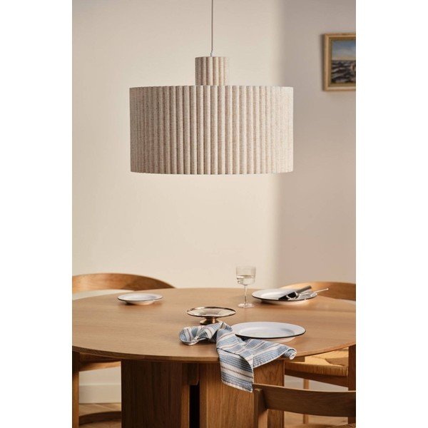 Béžové lněné závěsné svítidlo ø 60 cm Alina – Jotex-image-2