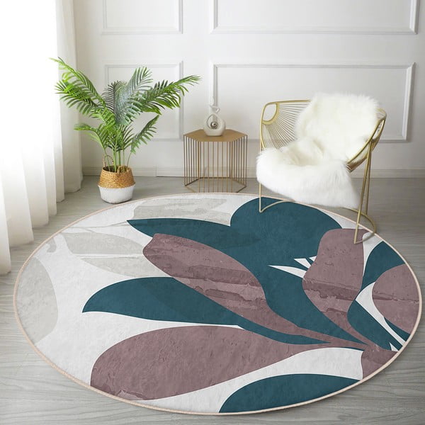 Pratelný kulatý koberec vhodný pro robotické vysavače ø 120 cm Comfort – Mila Home-image-2