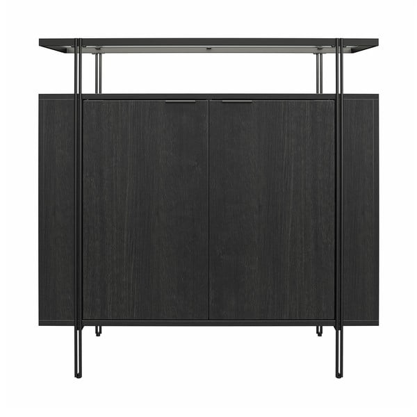 Černá nízká komoda v dekoru dubu 90x90 cm Wainwright - Queer Eye-image-4