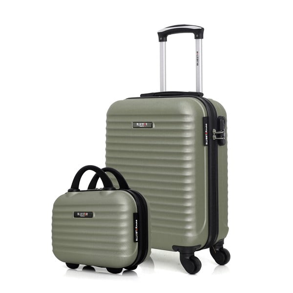 Sada 2 zavazadel v pastelově zelené barvě Bluestar Francie-image-3