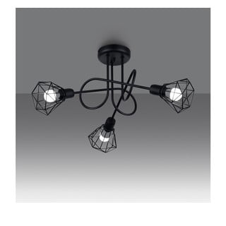 Černé stropní svítidlo ø 10 cm Varpu – Nice Lamps