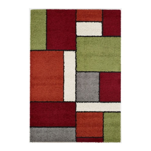 Zelenočervený koberec Calista Rugs Sydney, 80 x 150 cm