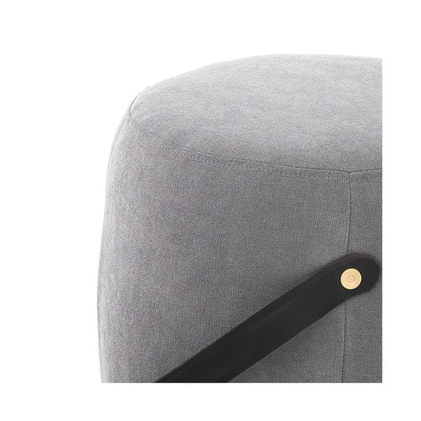 Šedý čalouněný puf Tomasucci Drum, ø 40 cm-image-1