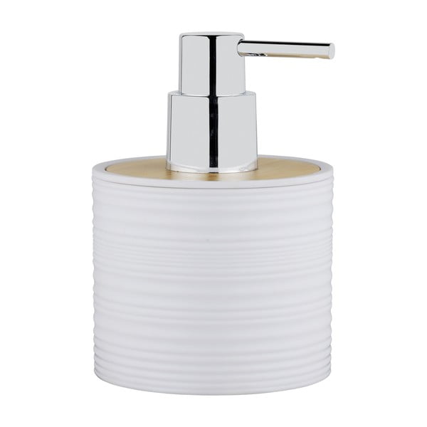 Bílý plastový dávkovač mýdla 350 ml Lyon – Allstar-image-1