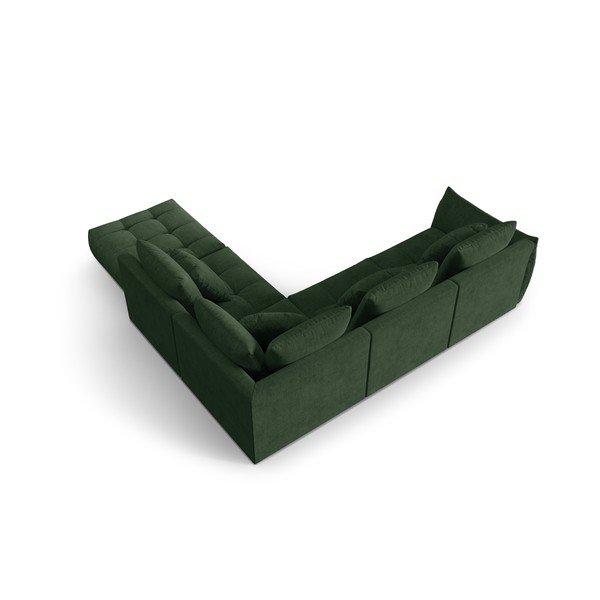 Tmavě zelená rohová pohovka (pravý roh/do L) Bloom – Micadoni Home-image-3