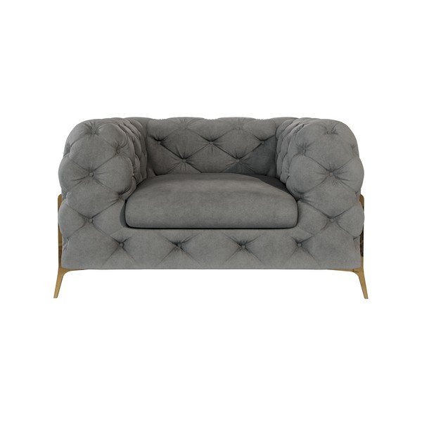 Šedé sametové křeslo Chelsea Bis – Ropez-image-2