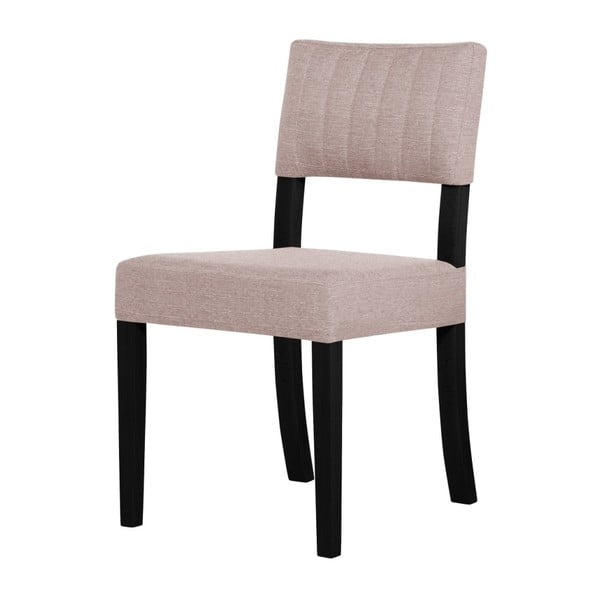 Pudrově růžová židle s černými nohami Ted Lapidus Maison Néroli