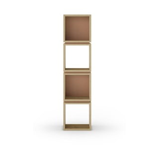Knihovna v dekoru dubu v cihlovo-přírodní barvě 32x133 cm Lofty – Marckeric
