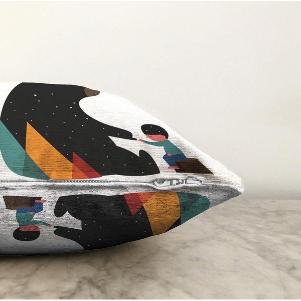 Povlak na polštář s příměsí bavlny Minimalist Cushion Covers Bear, 55 x 55 cm-image-1