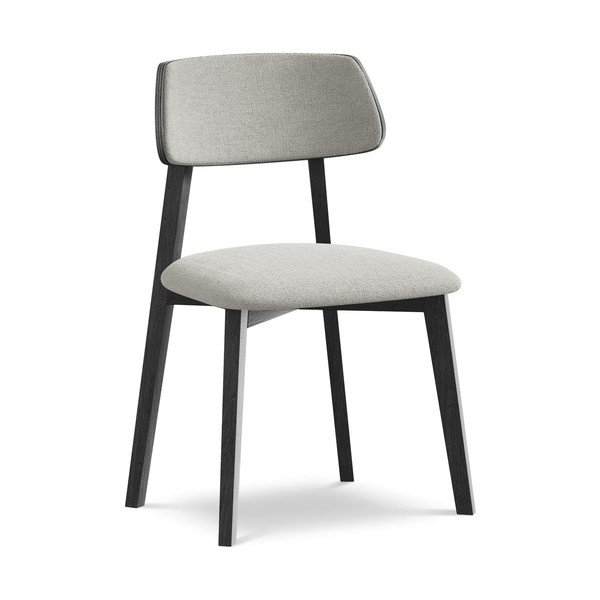 Světle šedá jídelní židle z masivního dřeva Niu – Makamii