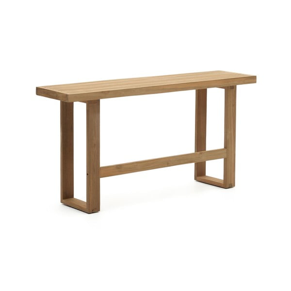 Dřevěná zahradní lavice v přírodní barvě Canadell – Kave Home-image-2