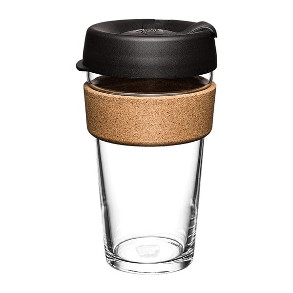 Černo-hnědý cestovní hrnek 454 ml Brew Cork Black L – KeepCup