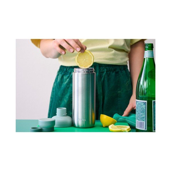 Černá/ve stříbrné barvě lahev z nerezové oceli 500 ml Vita – Mepal-image-2