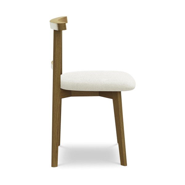 Krémová jídelní židle z masivního dřeva Ohelo – Makamii-image-2