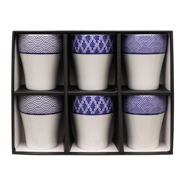 Sada 6 čajových porcelánových hrnků Tokyo Design Studio Wave