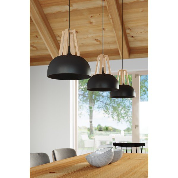 Černo-béžové závěsné svítidlo Sollux Olla-image-1