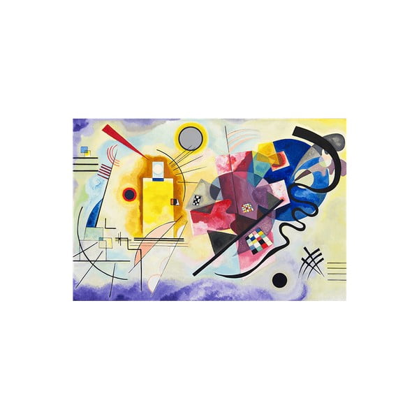 Reprodukce obrazu Vasilije Kandinského Žlutá, červená, modrá, 90 x 60 cm