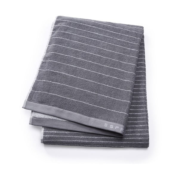 Antracitově šedý ručník Esprit Grade, 50 x 100 cm