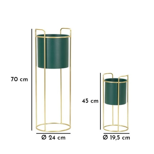 Kovové obaly na květináče v sadě 2 ks ø 24 cm Grent Slim – Mauro Ferretti-image-3