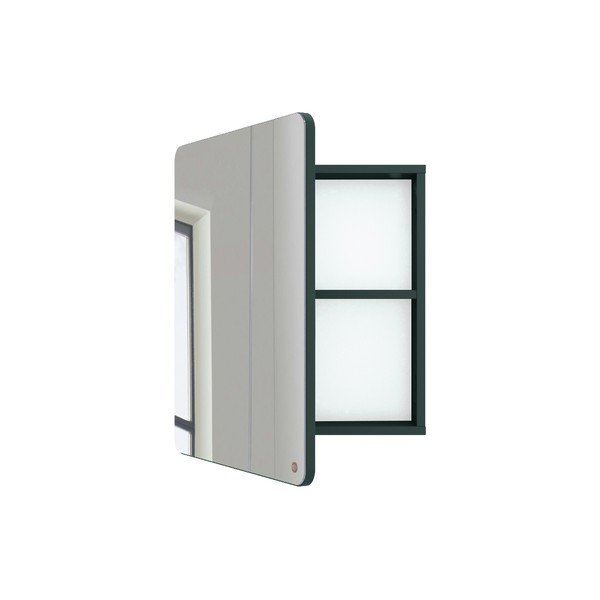 Tmavě zelená nástěnná koupelnová skříňka se zrcadlem Tom Tailor Color Bath, hloubka 14 cm-image-2