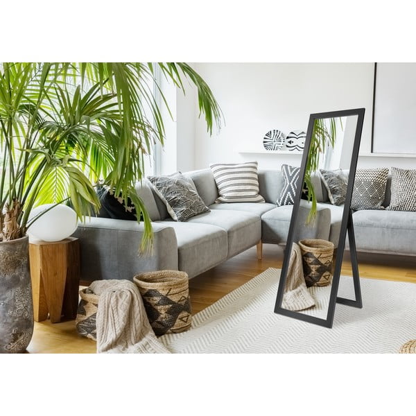 Stojací zrcadlo v černém rámu Styler Sicilia, 46 x 146 cm-image-3