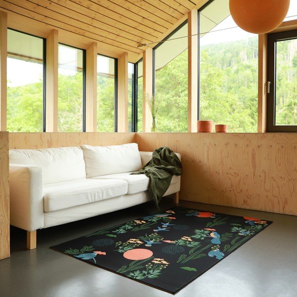 Černý koberec 123x180 cm Bloom – Nattiot-image-2