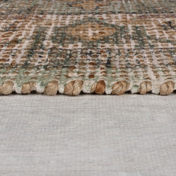 Khaki ručně tkaný koberec s příměsí juty 120x170 cm Selena Jute Traditional – Flair Rugs-image-4