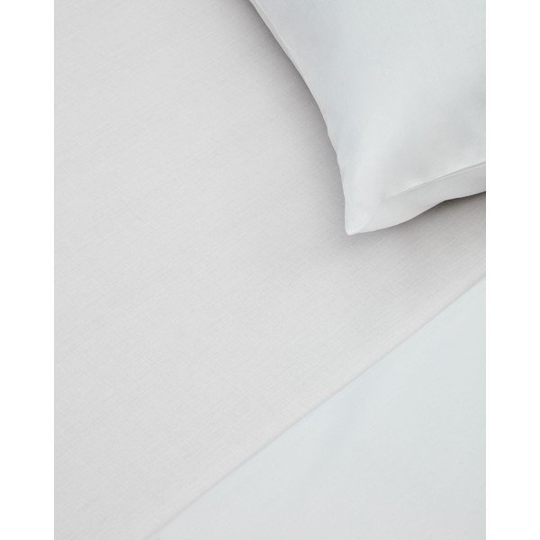 Bílé napínací prostěradlo z bavlněného perkálu 150x200 cm Teia – Kave Home-image-2