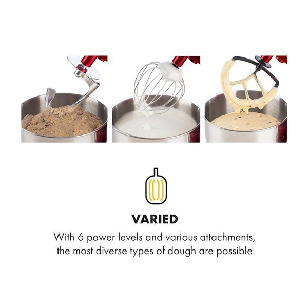 Červený multifunkční kuchyňský robot Klarstein Lucia Elegance-image-4