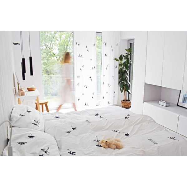 Bílý dětský závěs z bavlněného saténu 110x250 cm Ice Hockey – Butter Kings-image-1