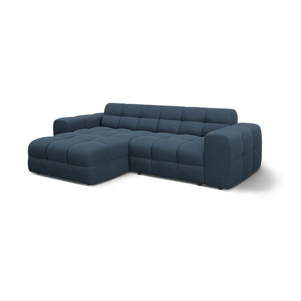 Tmavě modrá rohová pohovka (levý roh/s lenoškou) Kendal – Micadoni -image-3