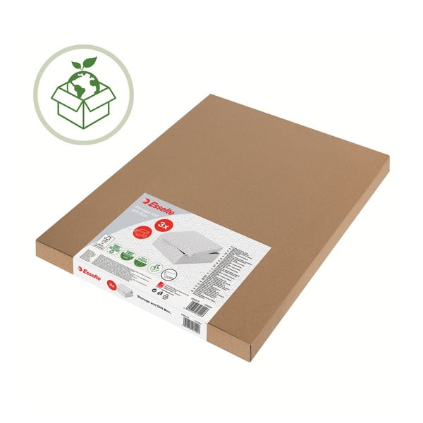 Sada 3 bílých úložných boxů Esselte Home, 26,5 x 36 cm-image-4