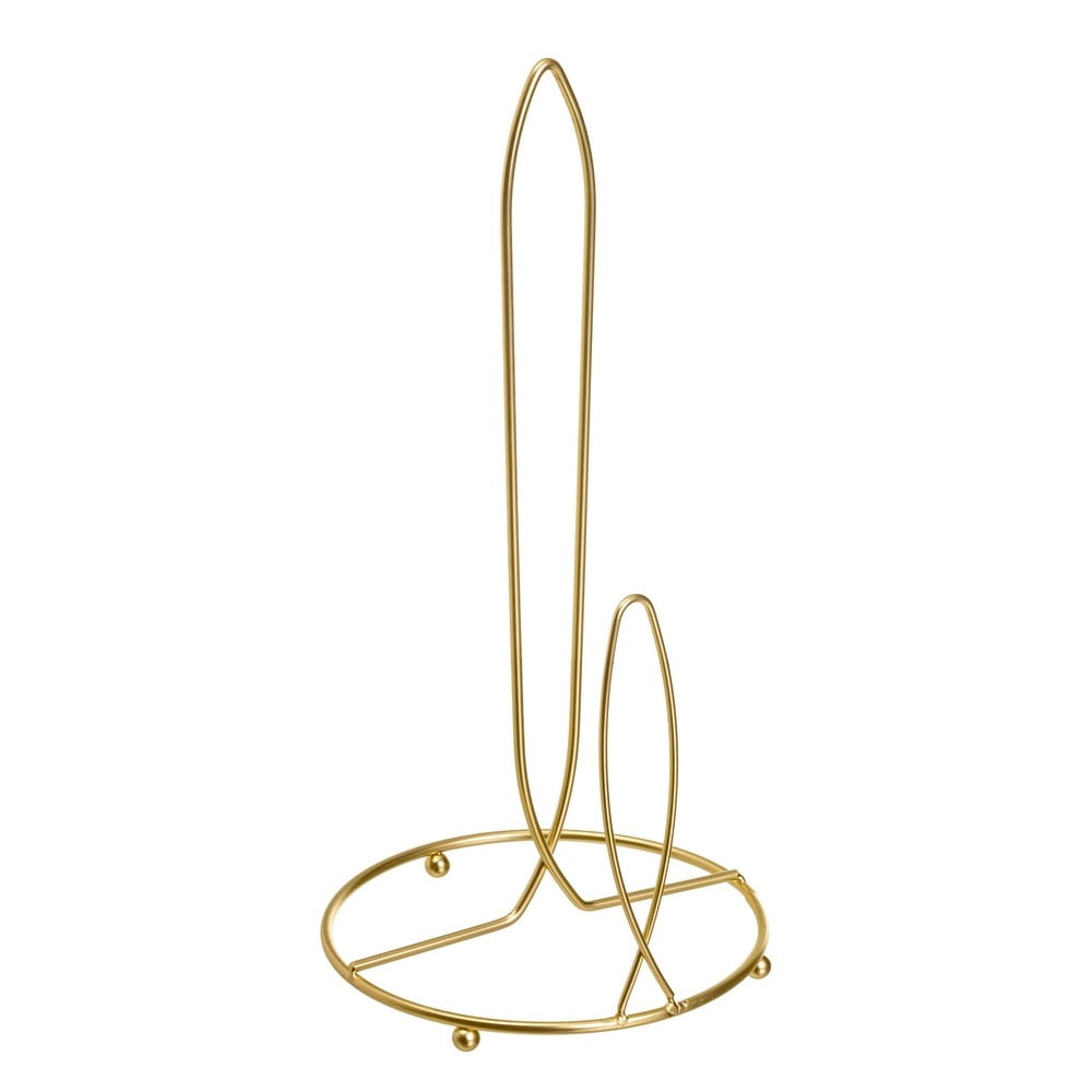 Kovový stojan na papírové utěrky ve zlaté barvě ø 16 cm – Casa Selección